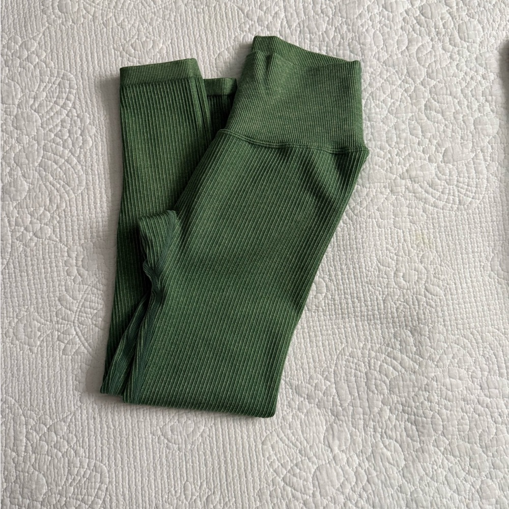 Balance Athletica Green Ribbed Leggings